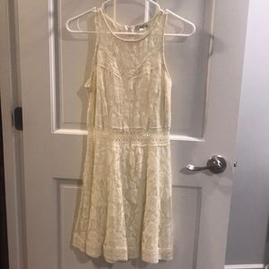 Adorable Ivory Peek-a-boo Dress